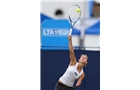 EASTBOURNE, ENGLAND - JUNE 14: Jade Windley of Great Britain plays a forehand against Ajla Tomljanovic of Croatia during their Women's Singles first round qualifying match on day one of the Aegon International at Devonshire Park on June 14, 2014 in Eastbourne, England.  (Photo by Steve Bardens/Getty Images)